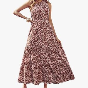 Floral Halter Maxi Dress